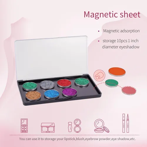 Paleta De Maquillaje Magnética Con Parte Superior Transparen