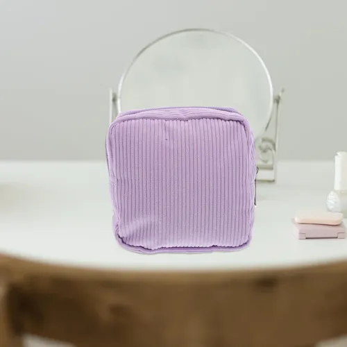 Bolsa Violeta Para Toallas Y Maquillaje Pequeña