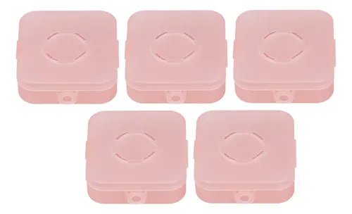Estuche Powder Puff Para Almacenamiento De Maquillaje Rosa T