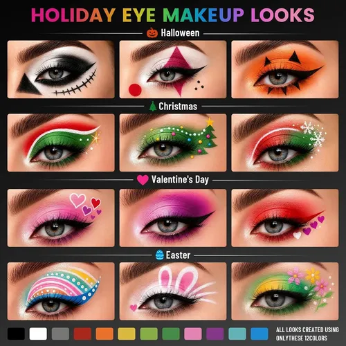 Paleta De Sombras Ucanbe 12 Colores, 8+2 G, Variación 08