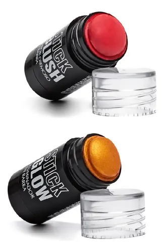 Set Stick Glow Blush Iluminador Tono2 Y Rubor En Barra Xulu