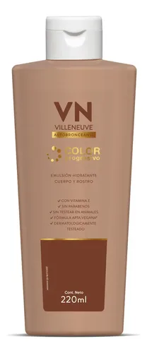 Villeneuve Emulsión Crema Hidratante Auto Bronceante 220ml