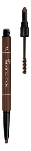 Lápiz para Cejas 3 en 1 Naj Oleari Gel Color 03 Brunette