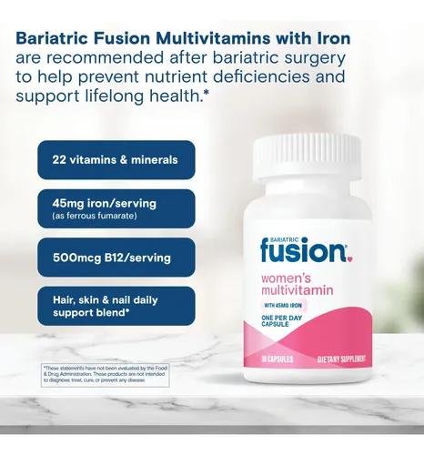 Multivitamínico Bariatric Fusion Con Hierro Para Mujeres