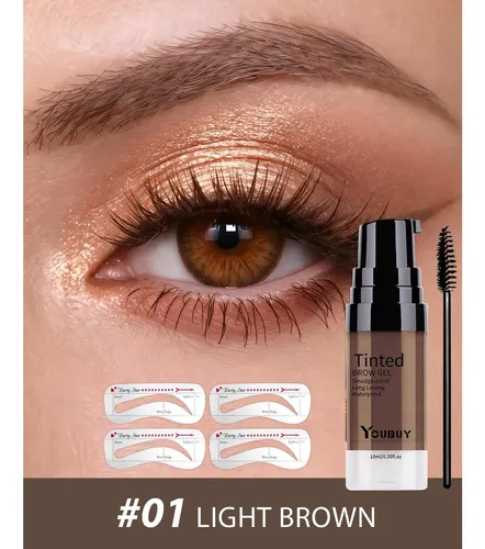 Kit Gel Cejas 3d Kuertebuy Light Brown