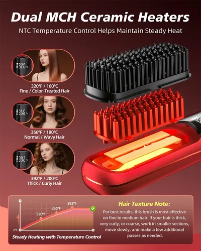 Plancha De Pelo Veloria Cordless Pro+ Red
