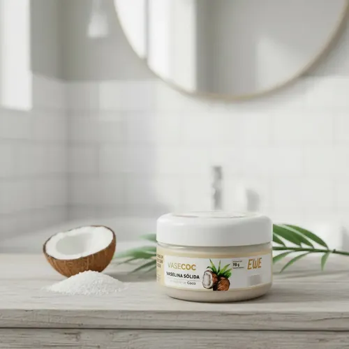 Vasecoc Ewe Vaselina Solida Con Aceite Puro De Coco 90g