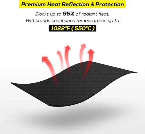 Protector Térmico Aluminio Negro 12×24 Para Auto Y Moto