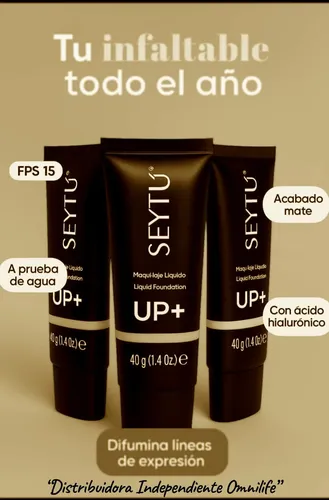 Maquillaje Líquido Fps 15 Omnilife Seytú 40g A Prueba D Agua