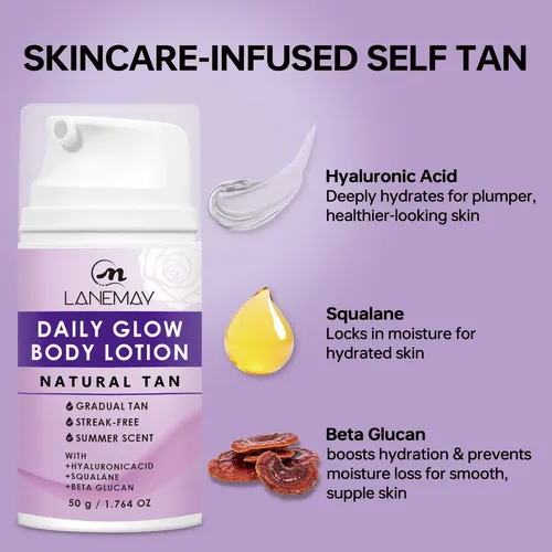 Gradual Tan Body Lotion Natural Glow Streak Free 50g