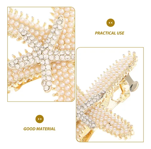 Pinzas Para El Cabello Con Perlas De Strass, Pinzas Para El