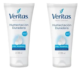 Crema Corporal Humectacion Duradera Veritas 200ml Pack X2