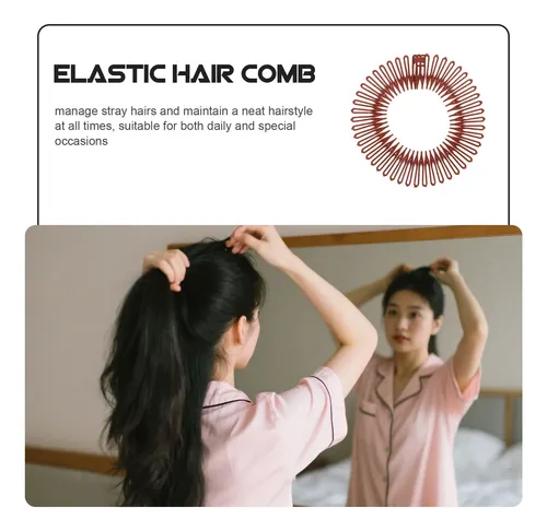 12 Peines Elásticos Para El Cabello: Máquina Para Hacer Moño