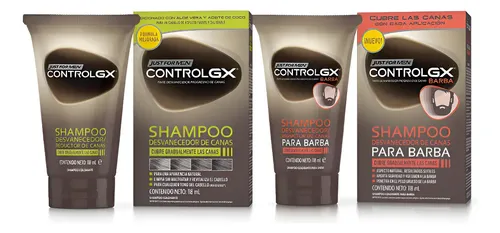 Kit Tintura en Shampoo Just For Men Control GX Cabello y Barba