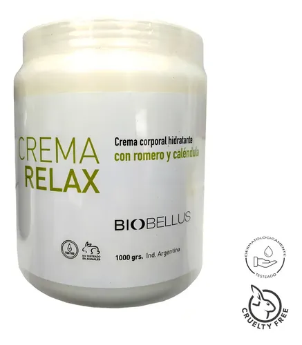 Crema Masajes Musculares 1kg + Aceite Relax 500ml Biobellus Tipo De Envase Pote Tipos De Piel Normal