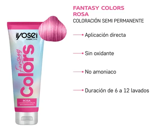 Coloracion Capilar Iyosei Fantasy Colors Rosa X60gr