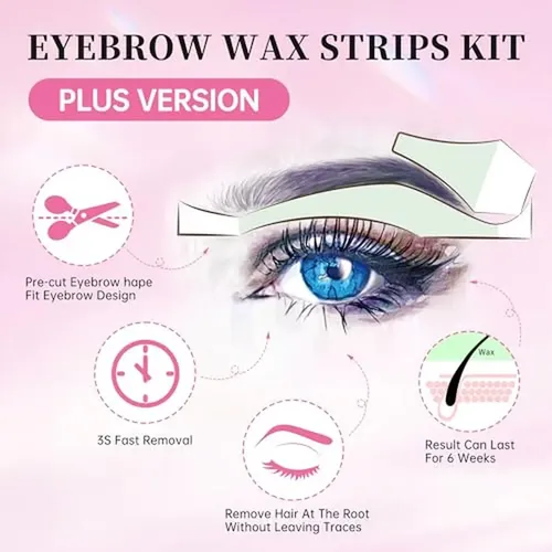 Tiras De Cera Para Cejas Beauty7 Fit Plus Volum, Sombrero Fa