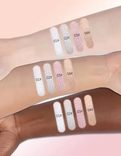 Iluminador Facial En Polvo Erinde Shimmer, Crema A Polvo